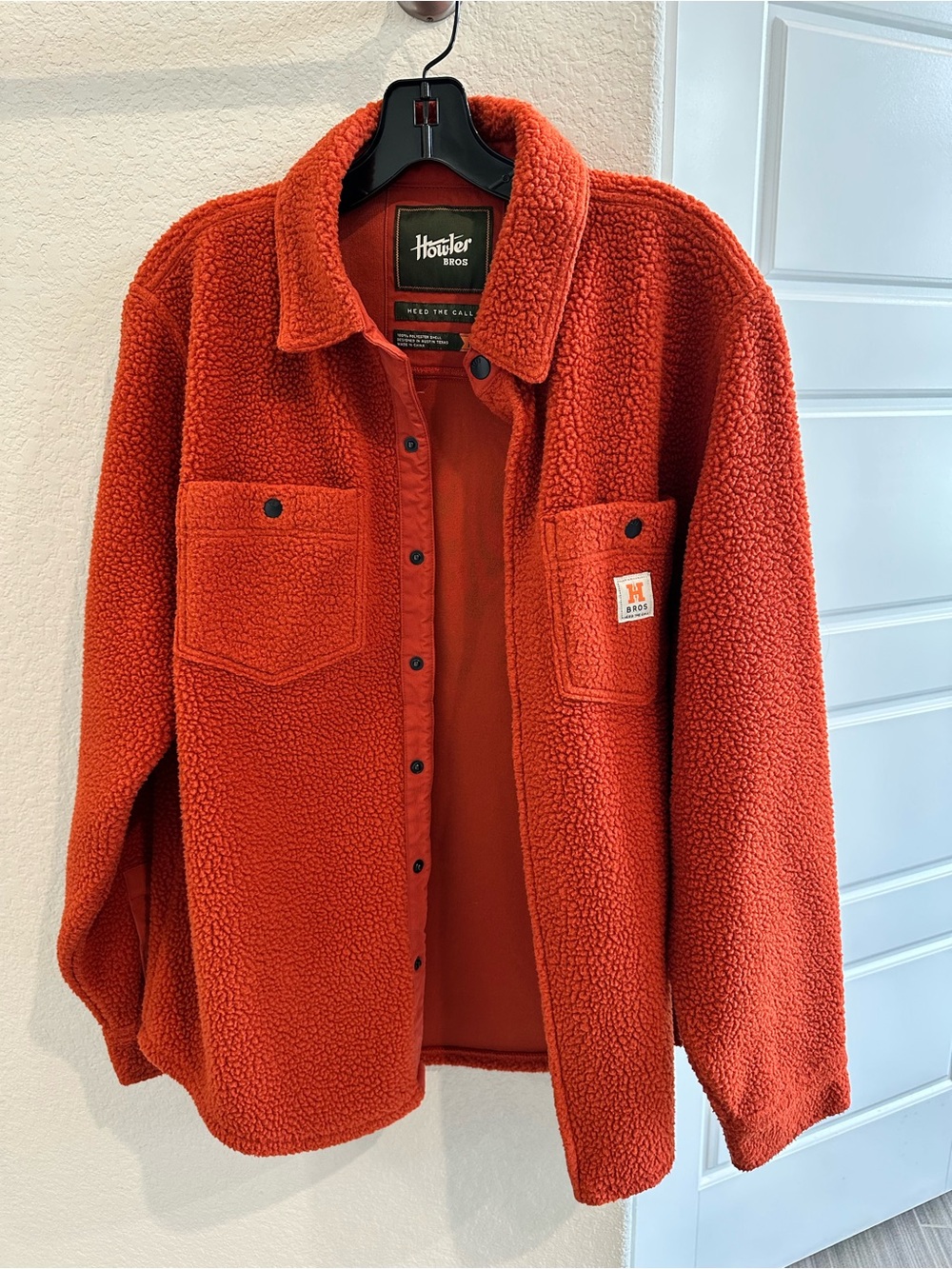 Howler Brothers Orange Allegheny Fleece Overshirt/shirt jacket - Medium
